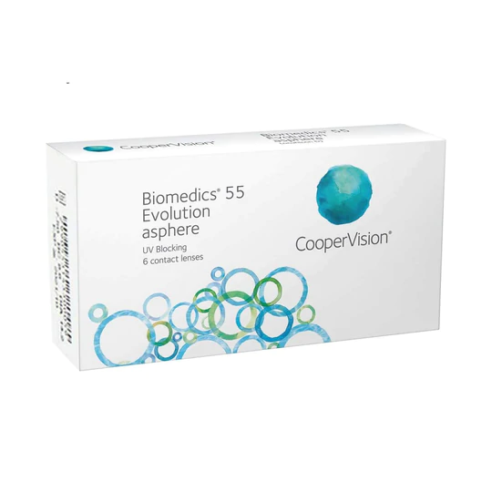 LENTES DE CONTACTO BIOMEDICS 55 COOPER VISION ESFÉRICO MIOPÍA E HIPERMETROPÍA